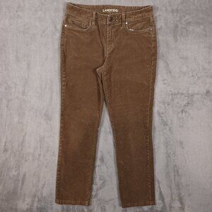 Lands’ End Mid Rise Straight Corduroy Pants Women's Size 6 Light Brown